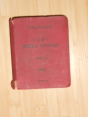 CONST. GR. C. ZOTTA--LEGI PENALE SPECIALE - 1938 - EDITIA A II-A CU AUTOGRAF foto