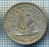 1239 MONEDA - TERITORIILE BRITANICE DE EST(BRITISH CARIBBEAN TERRITORIES- EASTERN GROUP) - 10 CENTS -anul 1956 -starea care se vede