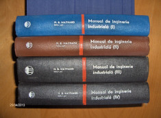 MANUAL DE INGINERIE INDUSTRIALA 4VOL. - H.B.MAYNARD - ED.TEHNICA, 1975-1977 foto