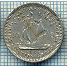 1240 MONEDA - TERITORIILE BRITANICE DE EST(BRITISH CARIBBEAN TERRITORIES- EASTERN GROUP) - 10 CENTS -anul 1956 -starea care se vede