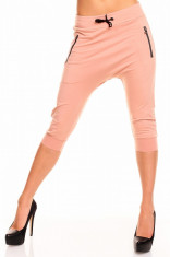 Pantaloni dama sport Funny Pink roz turul lasat foto