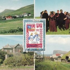 6098 - Insulele Feroe(Danemarka) carte maxima 1982