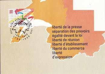 1565 - Elvetia carte maxima 1998 foto