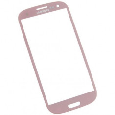 Geam touchscreen geam fata sticla pentru digitizer touch screen carcasa Samsung I9300 I9305 Galaxy S3 SIII S 3 S III roz pink Original NOU foto