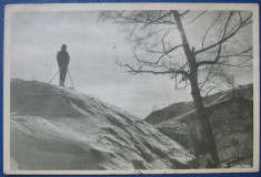 Postavarul.Vedere spre Poiana Stalin (Brasov),sepia,circulata,francata,stare buna,1962 foto