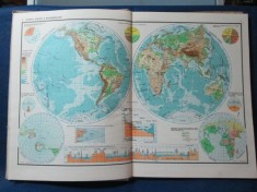 Superb Atlas Geografic general 1983. foto