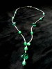 Colier Argint 925 Trifoi Verde cu Cristale Swarovski &amp; Agate, lucrat manual