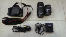 Aparat foto Canon EOS 500D + obiectiv 18-55 mm + obiectiv 75-300mm foto