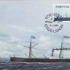 6102 - Insulele Feroe(Danemarka) carte maxima 1983