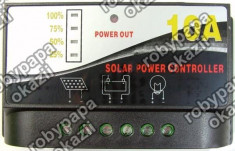 Regulator solar. Controler solar. Regulator de incarcare panouri solare - 10A foto