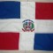 Steag drapel Republica Dominicana, rosu alb albastru, cu emblema, 83x52 cm