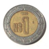 G2. MEXIC 1 PESO 1993 BIMETAL **, America de Nord