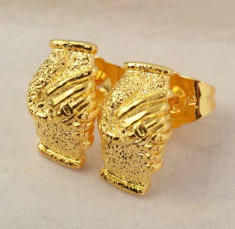 Cercei superbi aur filat 9k gold model egiptean 20146 foto