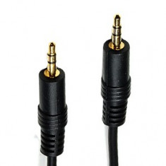 Cablu audio stereo Jack 3.5mm T-T 5 metri mufe aurite calitate PREMIUM - NOU foto