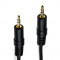 Cablu audio stereo Jack 3.5mm T-T 5 metri mufe aurite calitate PREMIUM - NOU