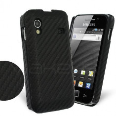 Carcasa / Husa / Toc Black Carbon Fibre +Samsung Galaxy Ace S5830 S5830i foto