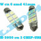 LED-URI AUTO BEC LED - C5W C10W SOFIT FESTOON 6 SMD 41-42 MM PLAFONIERA ALB XENON