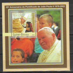 GUINEA BISSAU 2003 RELIGIE PAPA IOAN PAUL II COTA MICHEL 15 EURO