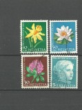 ELVETIA 1964 - FLORI PENTRU COPII, serie stampilata DEPARAIATA B4