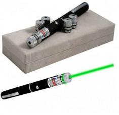laser pointer verde, metalic, 5 capete 3D. Clasa 3. 532nm . foto