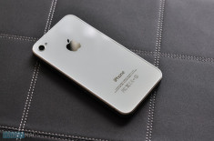 Carcasa Capac Spate Apple iPhone 4 White Original foto