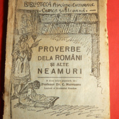 C.Muresanu - Proverbe dela Romani si alte Neamuri -ed.1935