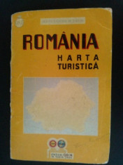 Harta turistica a Romaniei, emisa de Oficiul National de Turism (O.N.T.) 1939 foto