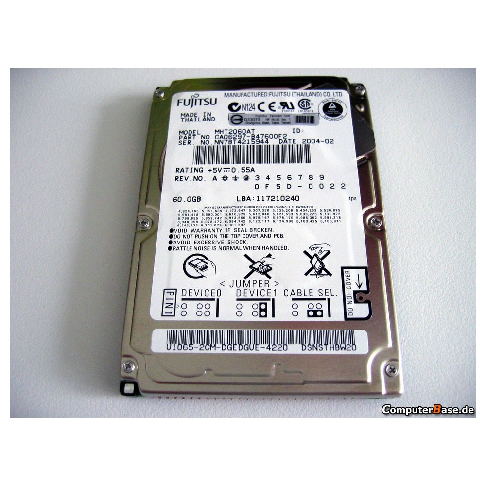 Vand hard disk laptop 60GB IDE Fujitsu MHT2060AT 60GB 4200 RPM 2MB