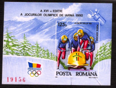 1992 Olympic games Albertville (Bob) LP 1276 COLITA NDT ** MNH IMPECABILA foto