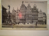 Carte postala - Belgia - Anvers - Le Brabo si casa din piata centrala - 1936 - circulata, Europa, Fotografie