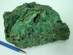 Malachit cu chrysocolla natural, netratat, pur din punct de vedere energetic, ideal pentru cristaloterapie / feng-shui / reiki sau bijuterii foto