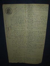 Act de Vanzare vechi 1912 Ocol Spineni. Marimi 35_21cm. foto