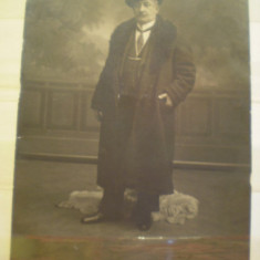 Fotografie tip carte postala - Iullius Enescu (69 ani) - 1915 - Studiourile regale "Julietta"- Bucuresti - scrisa necirculata
