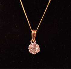 Colier Lantisor Aur cu Diamante 0.25carate - 1.4 grame foto