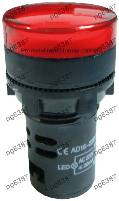 Indicator cu bec, 220V, 29x51mm, rosu, AD16-22 - 124830 foto mare Indicator cu bec, 220V, 29x51mm, rosu, AD16-22 - 124830 foto mare