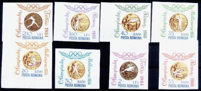 Romania 1964 - Medalii olimpice,serie completa,neuzata,nedantelata foto