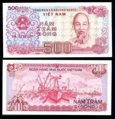 VIETNAM- 500 DONG 1988- UNC!! foto