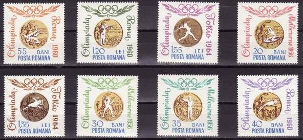 C2060 - Romania 1964 - Medalii olimpice,serie completa,neuzata