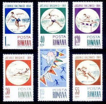 C2066 - Romania 1964 - Jocurile balcanice,serie completa,neuzata foto