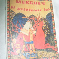 CARTE DE POVESTI,MERGHEN SI PRIETENII LUI,1989 ,FORMAT MARE