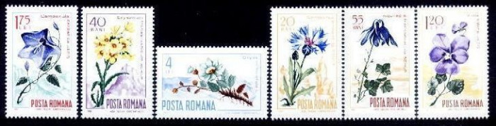Romania 1967 - Flora carpatina,serie completa neuzata