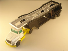 Matchbox SUPER KINGS FORD LTS SERIES TRACTOR Made in England c 1973 +X-10 CAR TRANSPORTER Made in England c 1976 foto