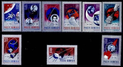 Romania 1967 - Cosmonautica,serie completa neuzata foto