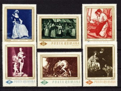 Romania 1967 - Pictura,serie completa neuzata foto