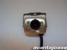 MINI CAMERA SUPRAVEGHERE CU INFRAROSU SI SUNET 3.5x2.8 cm cu alimentator inclus foto