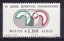 s3 Mexic 1975 - Yv.no.PA 399,serie completa,neuzata