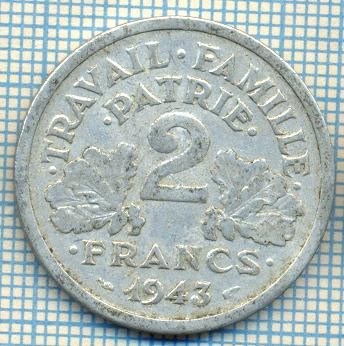 1625 MONEDA - FRANTA - 2 FRANCS - anul 1943(GUVERNUL DE LA VICHY) -starea care se vede foto