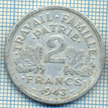 1625 MONEDA - FRANTA - 2 FRANCS - anul 1943(GUVERNUL DE LA VICHY) -starea care se vede