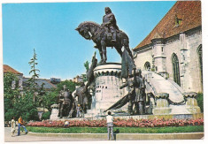 carte postala(marca fixa)-CLUJ NAPOCA-Statuia lui Matei Corvin foto