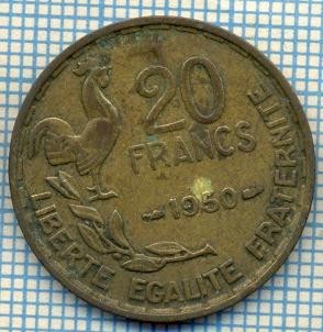 1631 MONEDA - FRANTA - 20 FRANCS - anul 1950 (trei pene) -starea care se vede foto